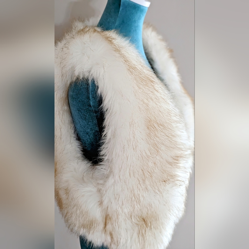 Countess, White & Brown Faux Fur Vest